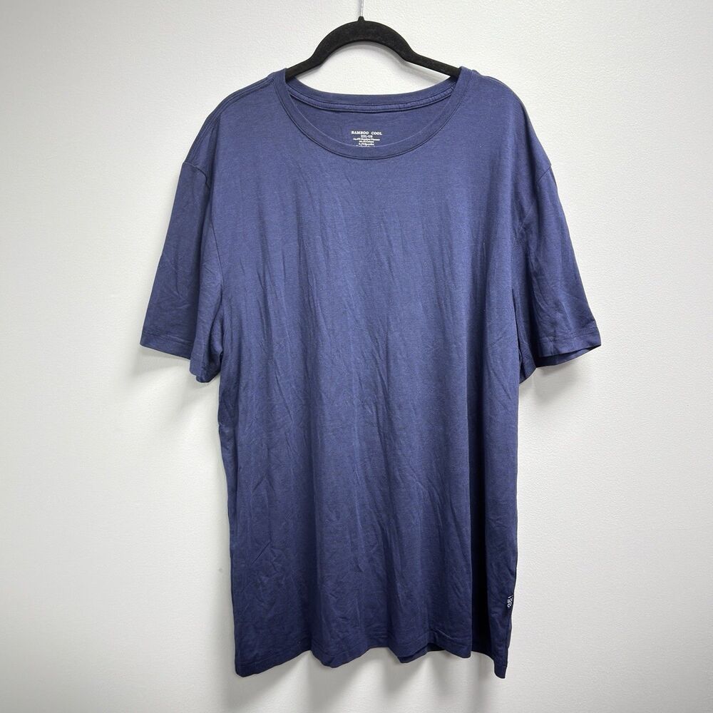 Bamboo Cool Basic Blue Short Sleeve T-Shirt Men's Size XXLarge